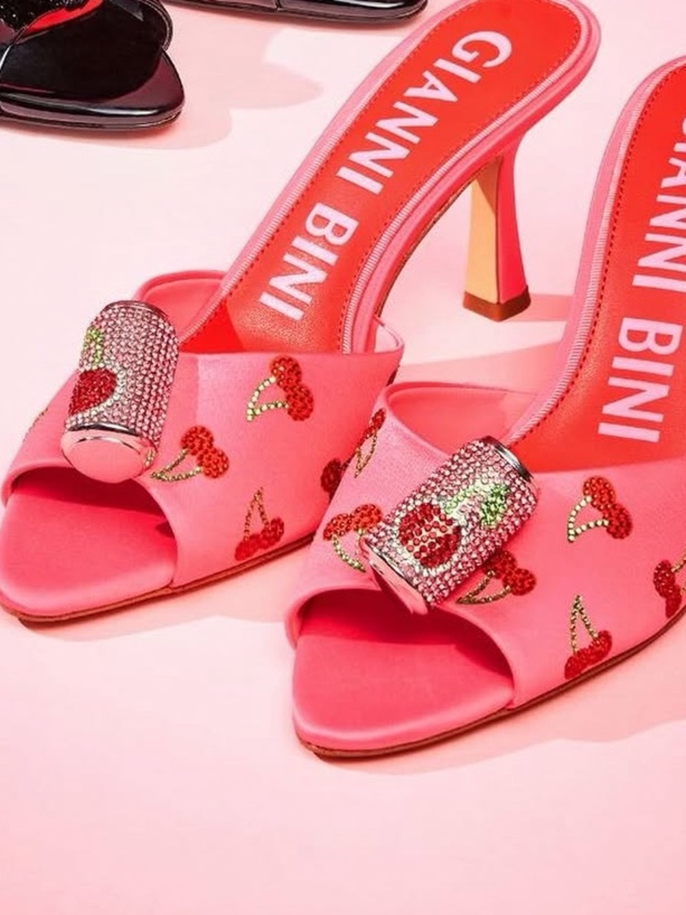 Cherry soda pink heels